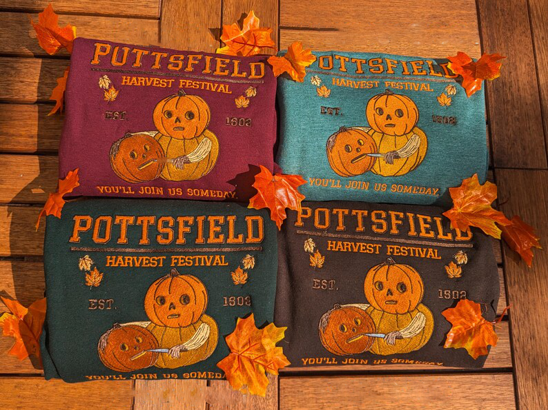 Pottsfield Harvest Festival Pumpkin Carver Embroidered Sweatshirt