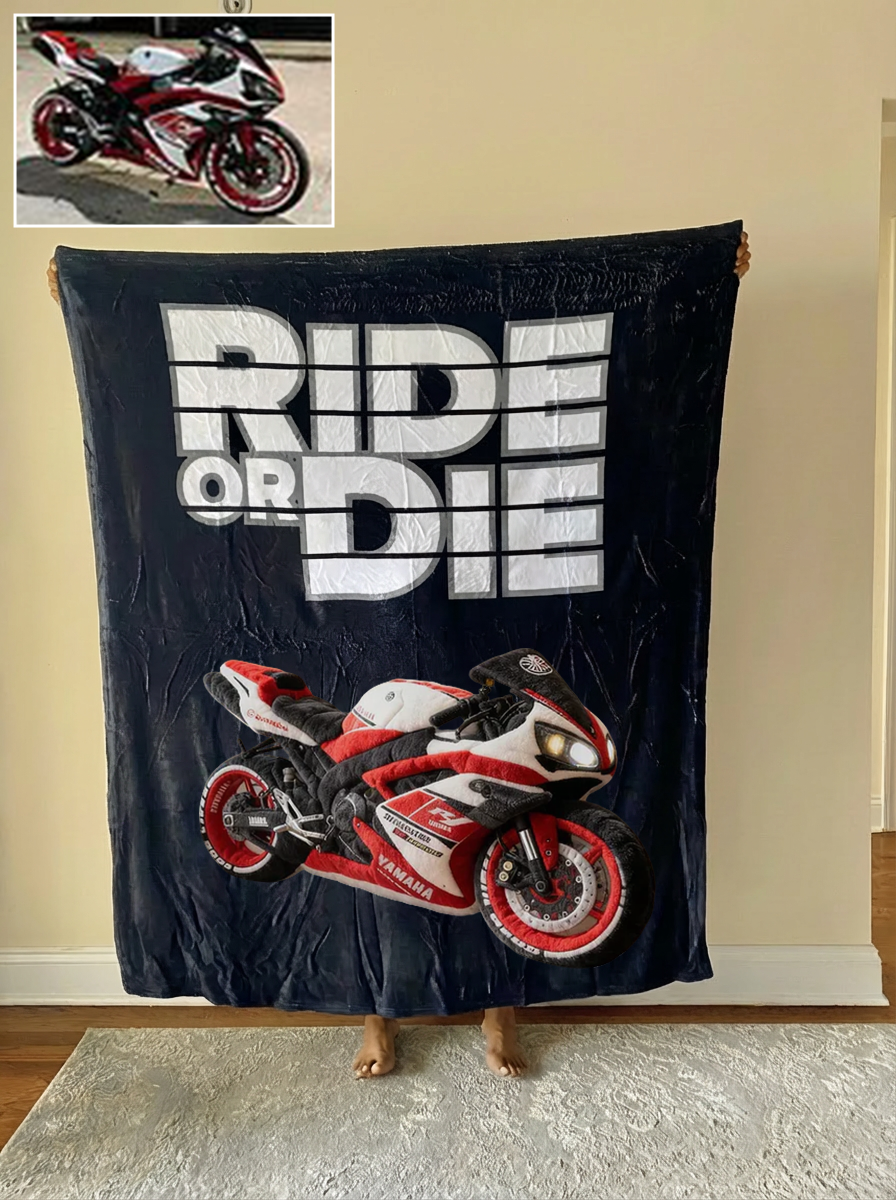 Ride or Die Custom Car Fleece Blanket