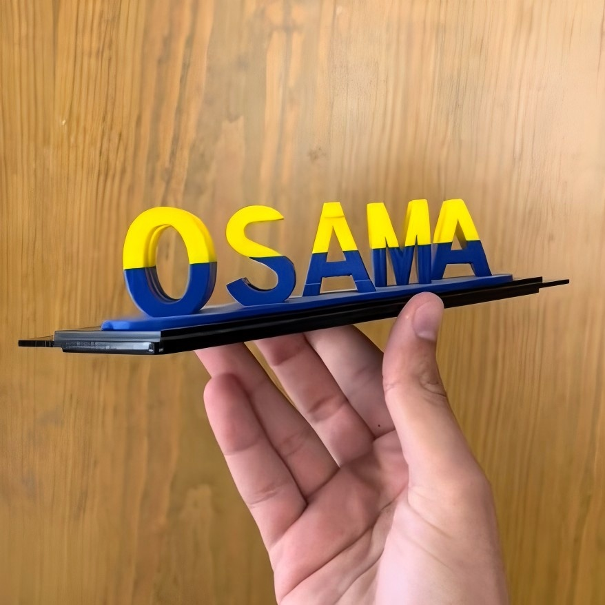 💕 Customized Two-color 3D Printing Flip Name