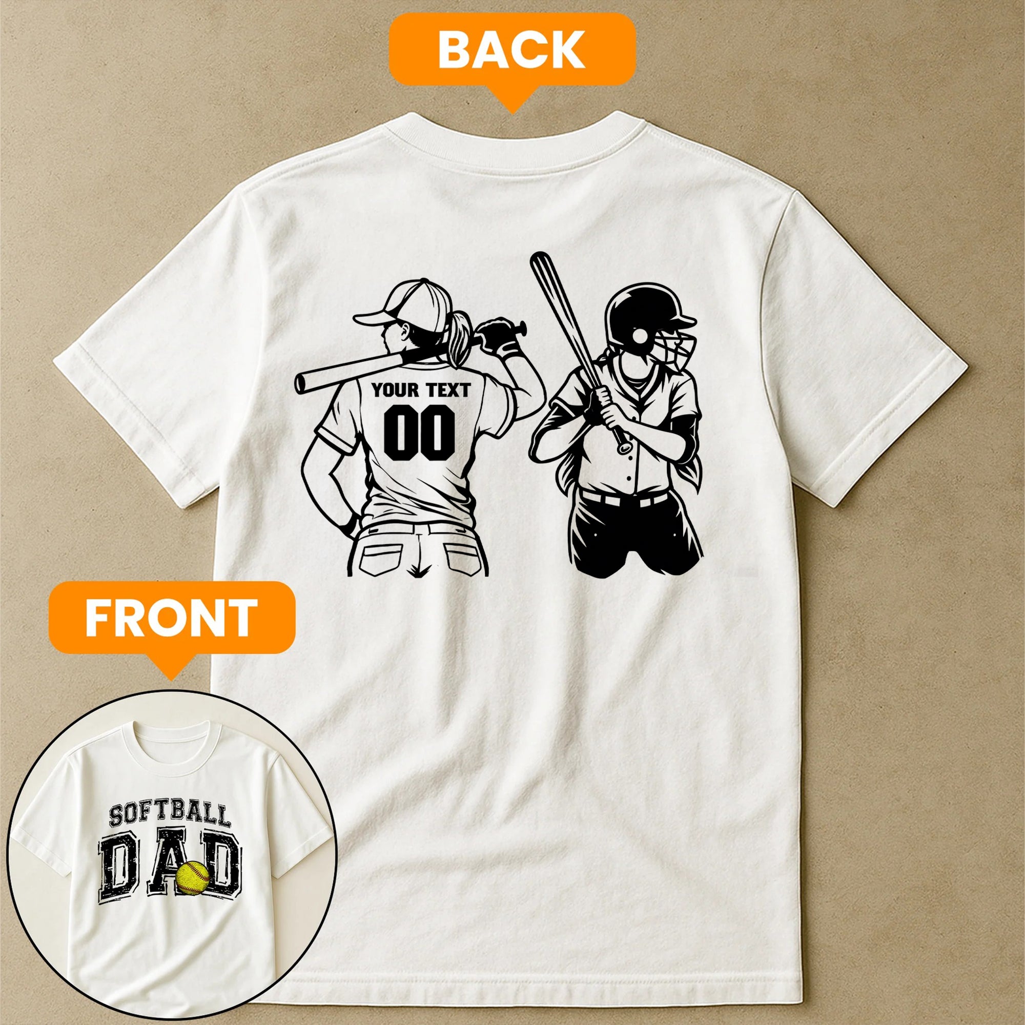 Custom Softball Dad Shirt Personalized Father's Day Gift for Daddy