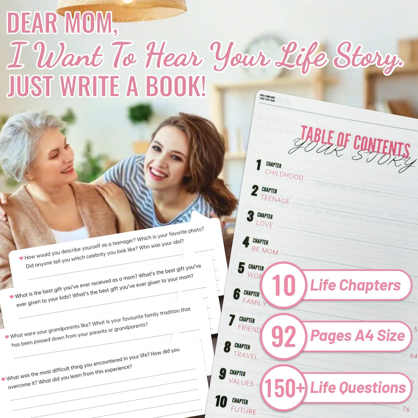 Write A Book About Your Story Mom - 6in1 Gift Set