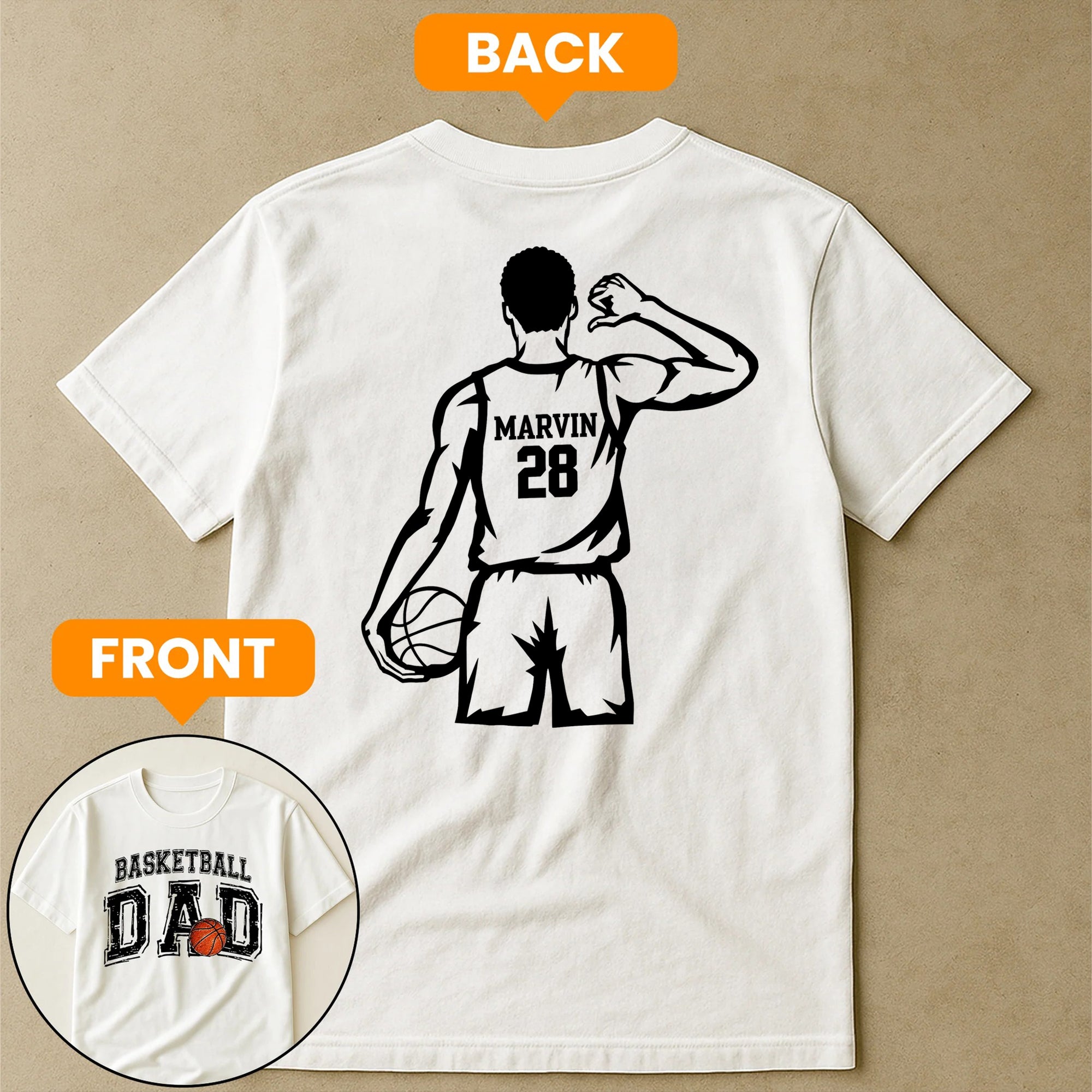 Custom Basketball Dad Shirt Personalized Father's Day Gift for Daddy