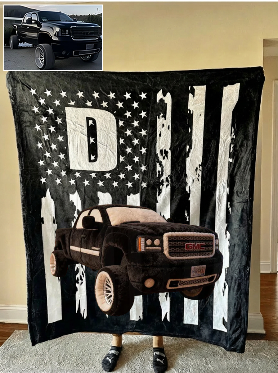 Diesel Flag Custom Truck Fleece Blanket