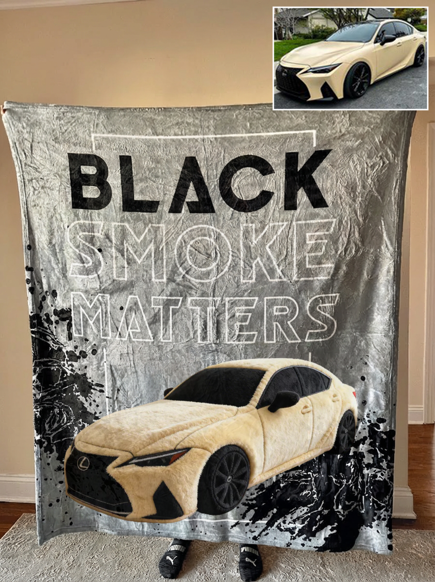 Black Smoke Matters Custom Truck Fleece Blanket