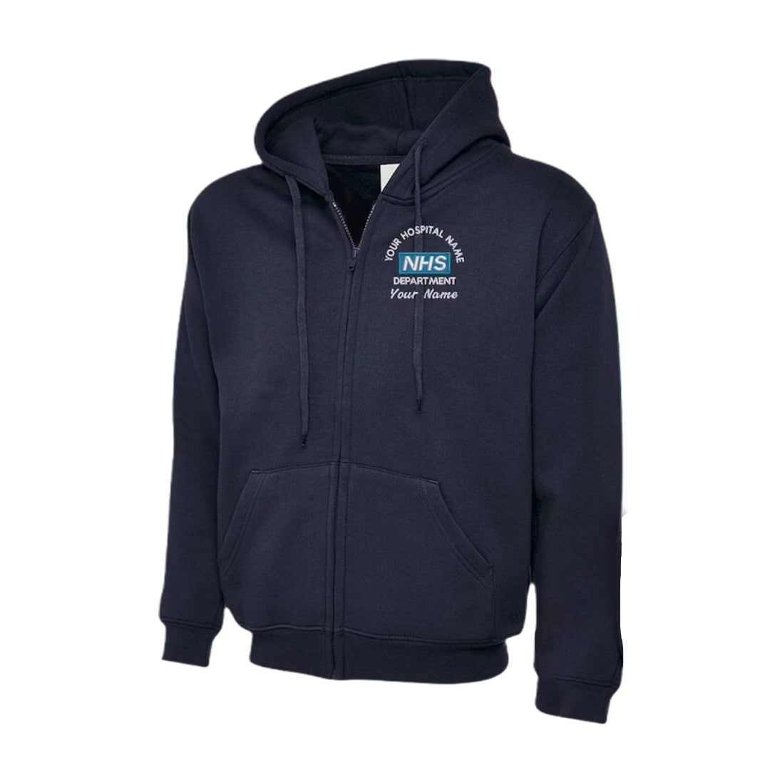 Personalised NHS UNISEX Zip Up UNISEX Hoodie