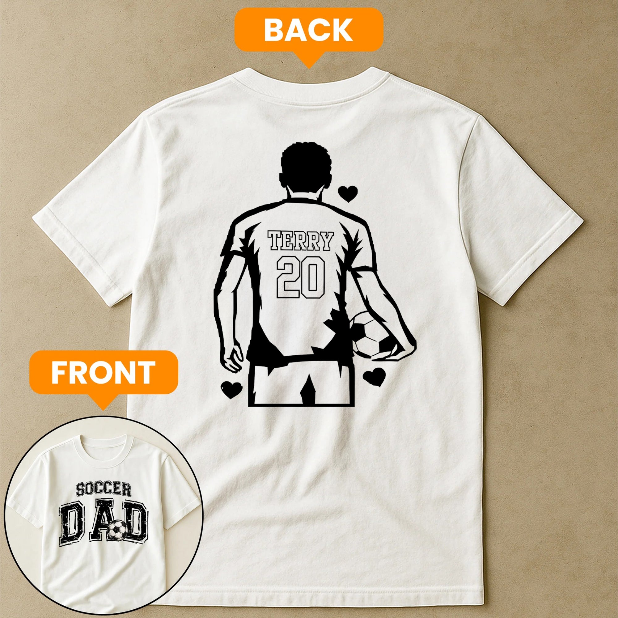 Custom Soccer Dad Shirt Personalized Father's Day Gift for Daddy
