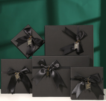 Black Gift Box With Black Ribbon