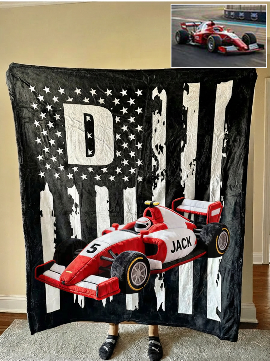 Diesel Flag Custom Truck Fleece Blanket