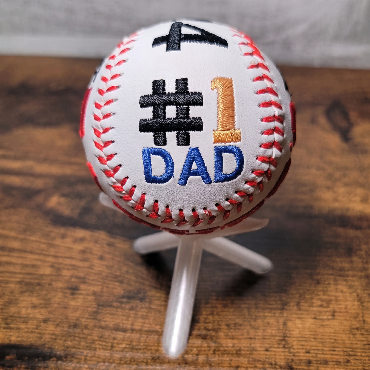 Custom Embroidered Father's Day Baseball | Personalized Text Keepsake Gift for Dad