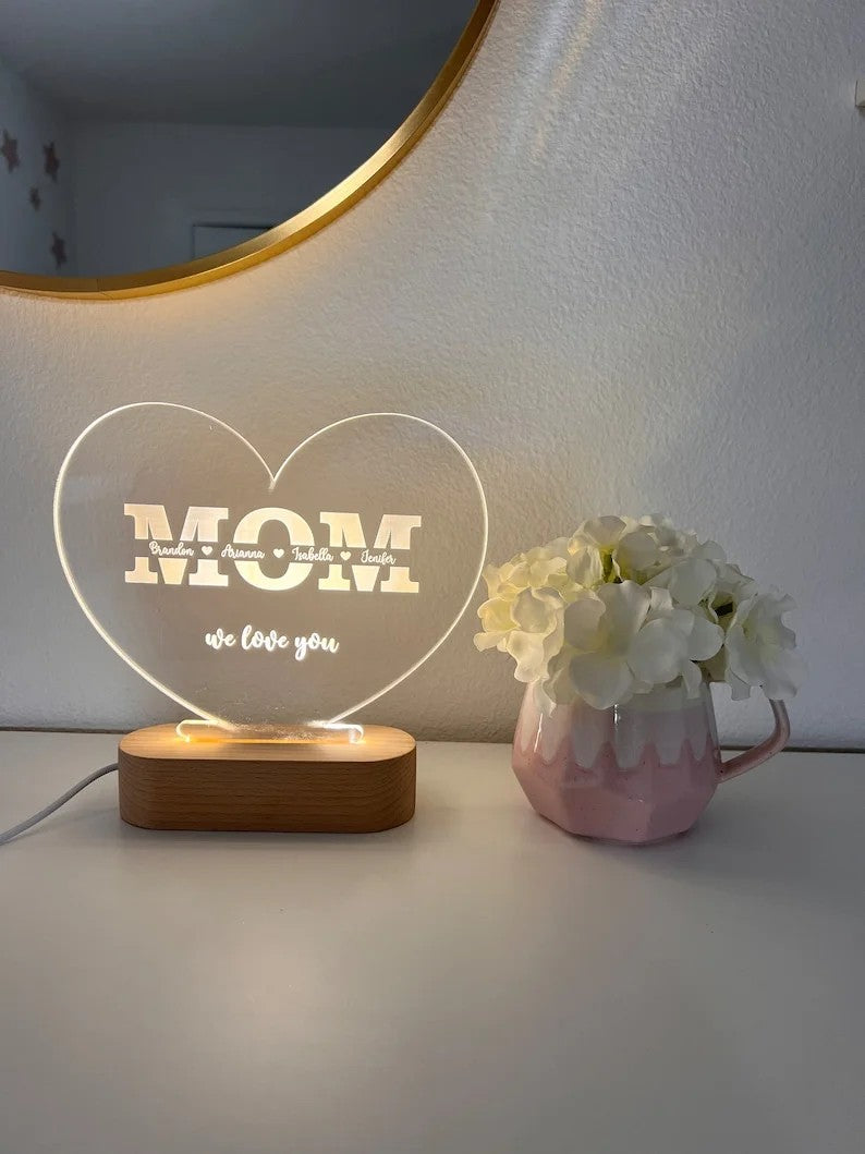 Custom LED Name Night Light, Light up Sign, Mother's Day gift