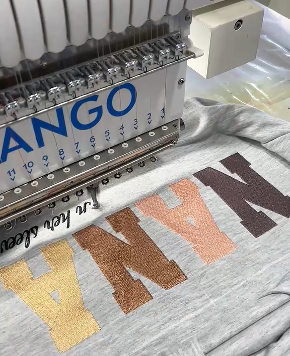 GETFAMILYGIFTS™Custom Embroidered Mum Wears Her Heart On Her Sleeve Sweatshirt | Mother’s Day Gift