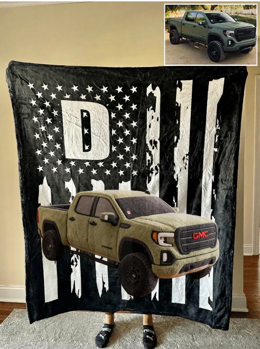 Diesel Flag Custom Truck Fleece Blanket