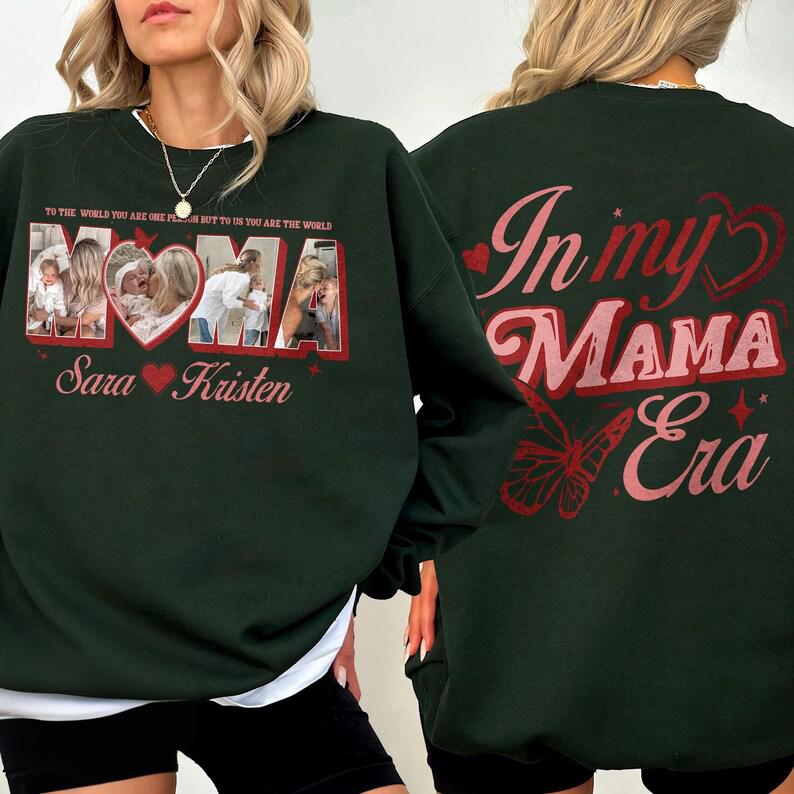 Custom Mama Two-Sided Photo Shirt With Kids Names