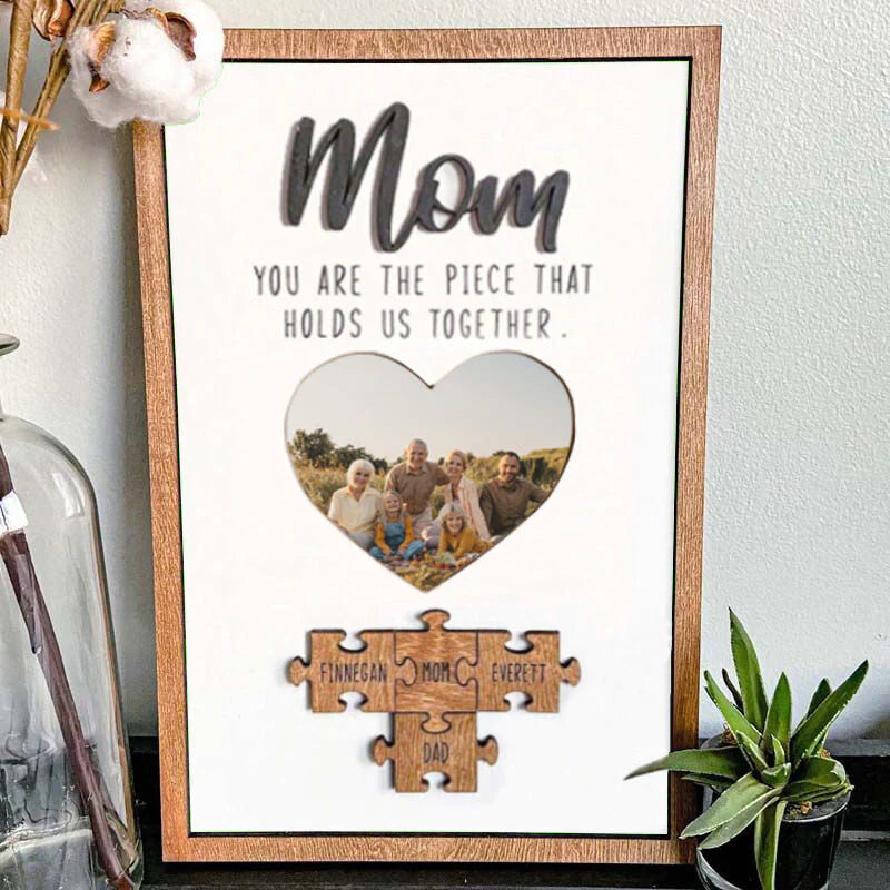 Personalised Picture And Name Sign Puzzles Pieces 🎁Mother's Day Gift