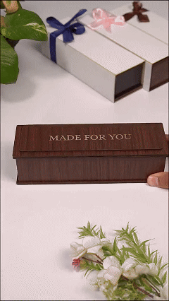 Custom Dual Name 3D Printing Flip Name With Wood Display Box
