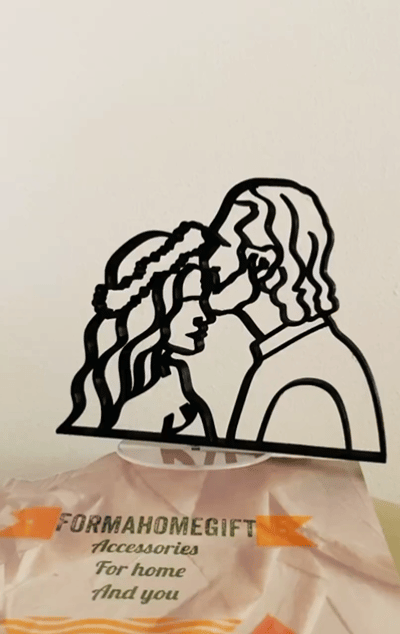 Custom 3D printed design, shelf decor