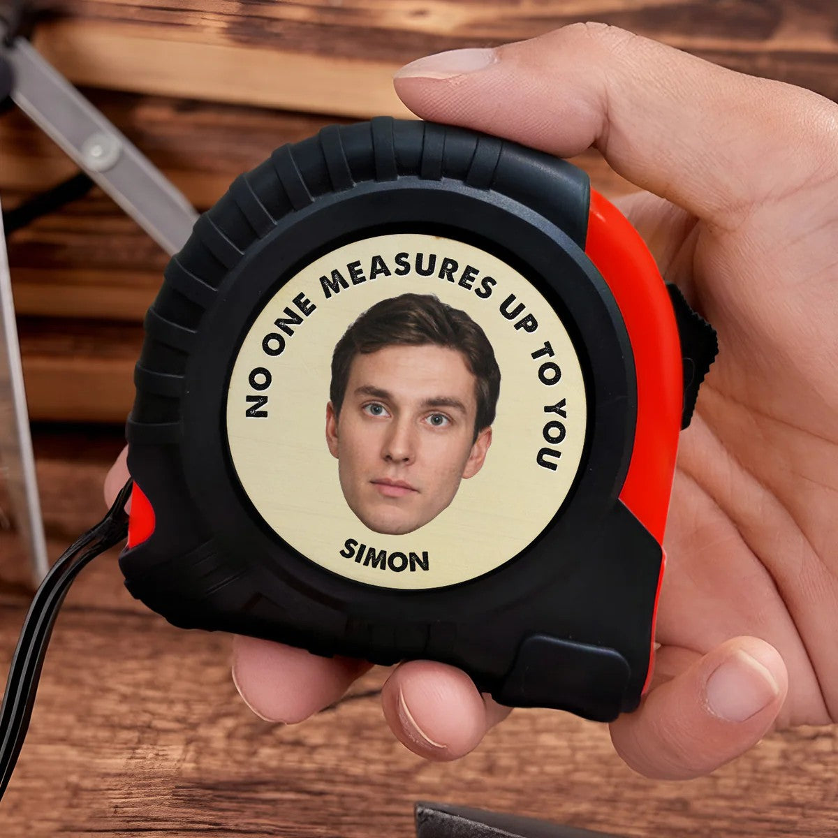 Custom Photo No One Measures Up To You - Gift For Father - Personalized Tape Measure (Customized free)