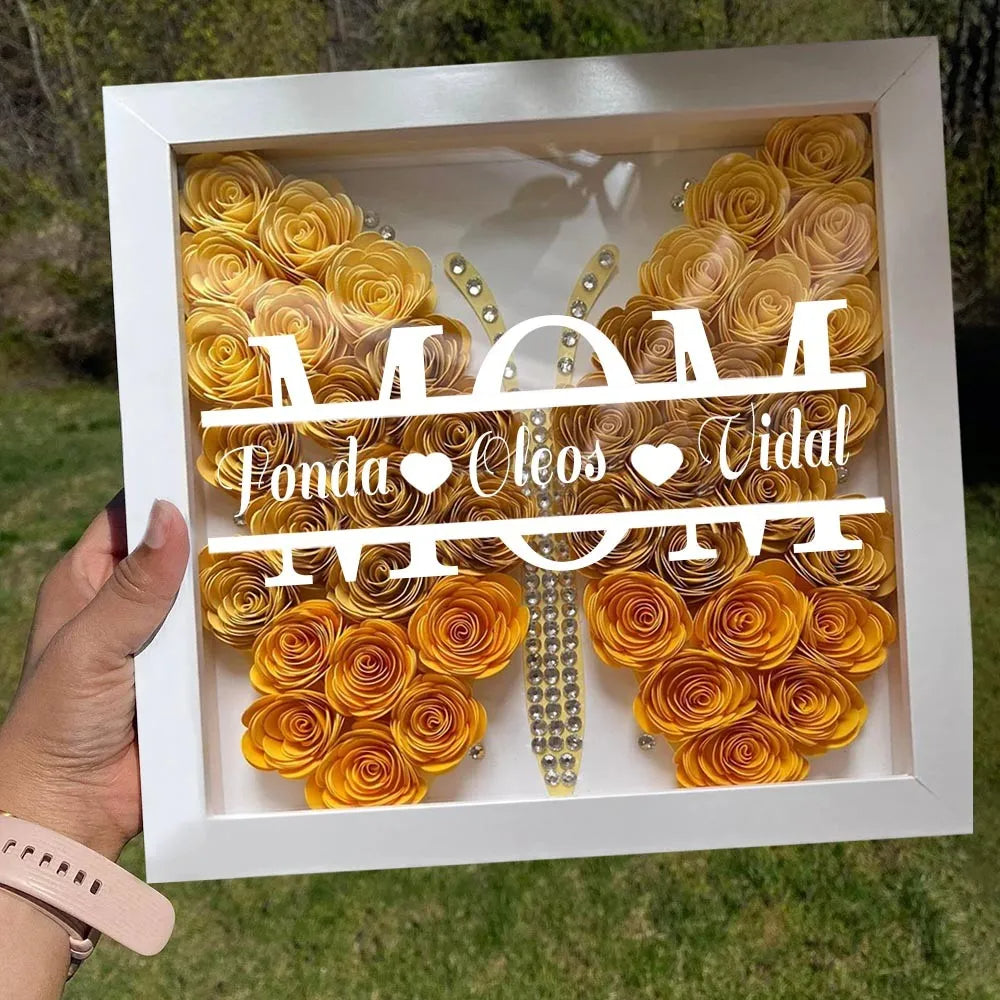 Customized Mother's Day Butterfly Flower Box Gift