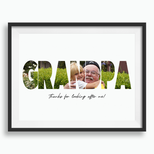 Custom Photo Word-Gift For Dad