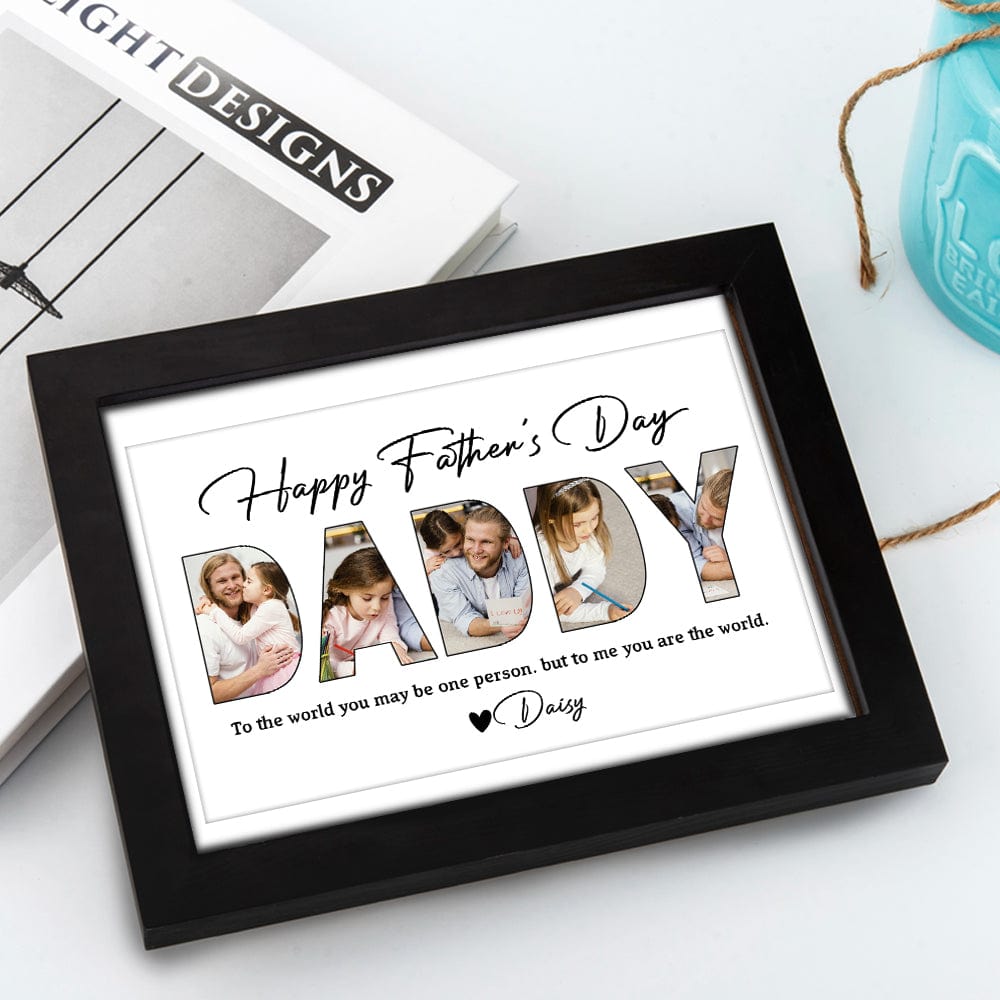 Upload Photo Happy Father's Day Picture Frame Poster