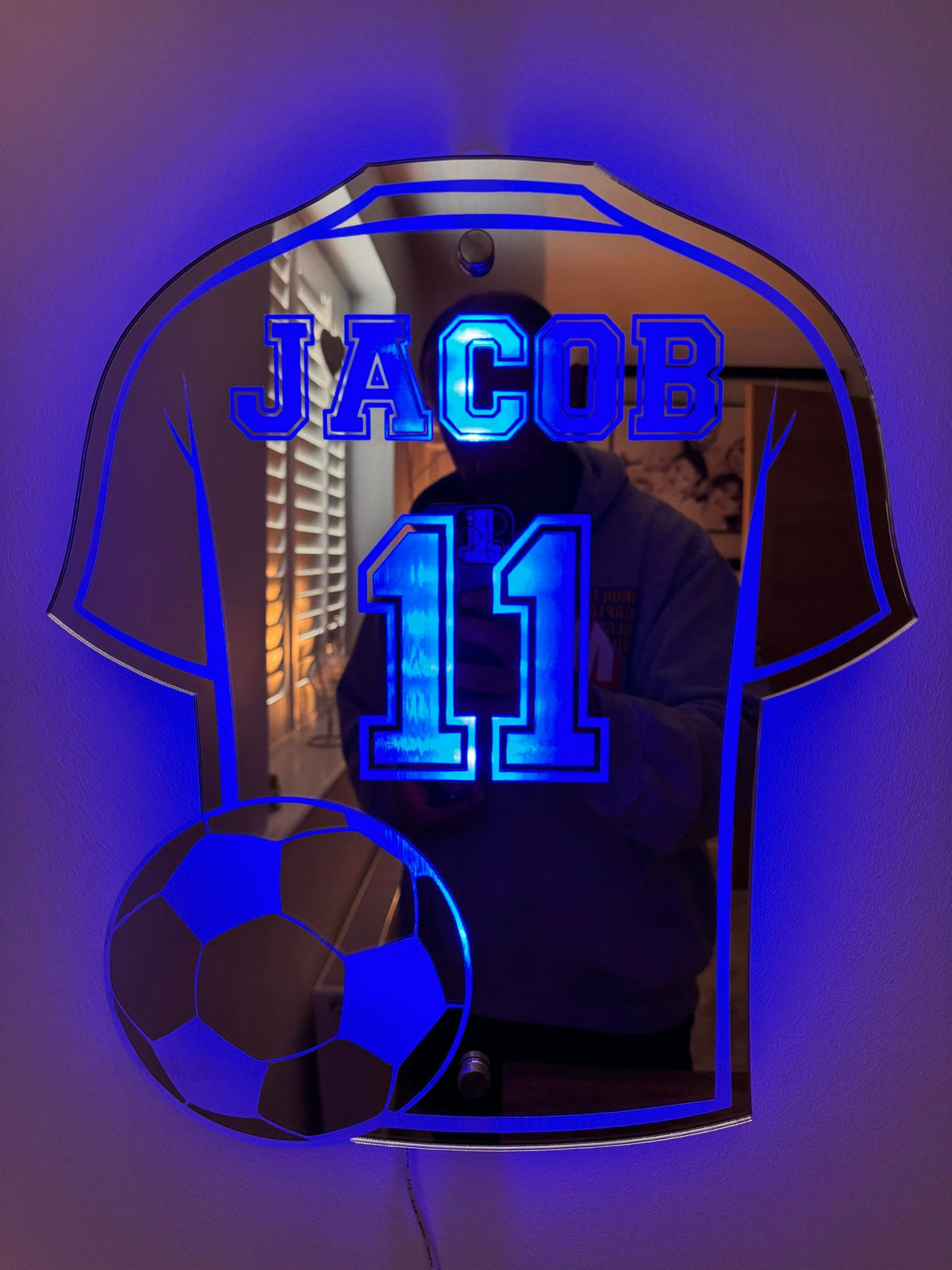 Copa América/Copa European Fan Exclusive: Personalized Soccer Shirt Mirror - Best Gift for Fans