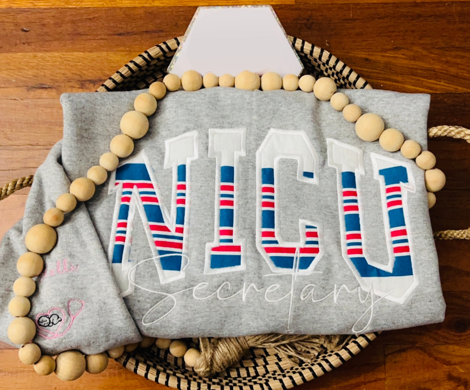 Custom Baby Blanket Embroidered Nurse Crewneck