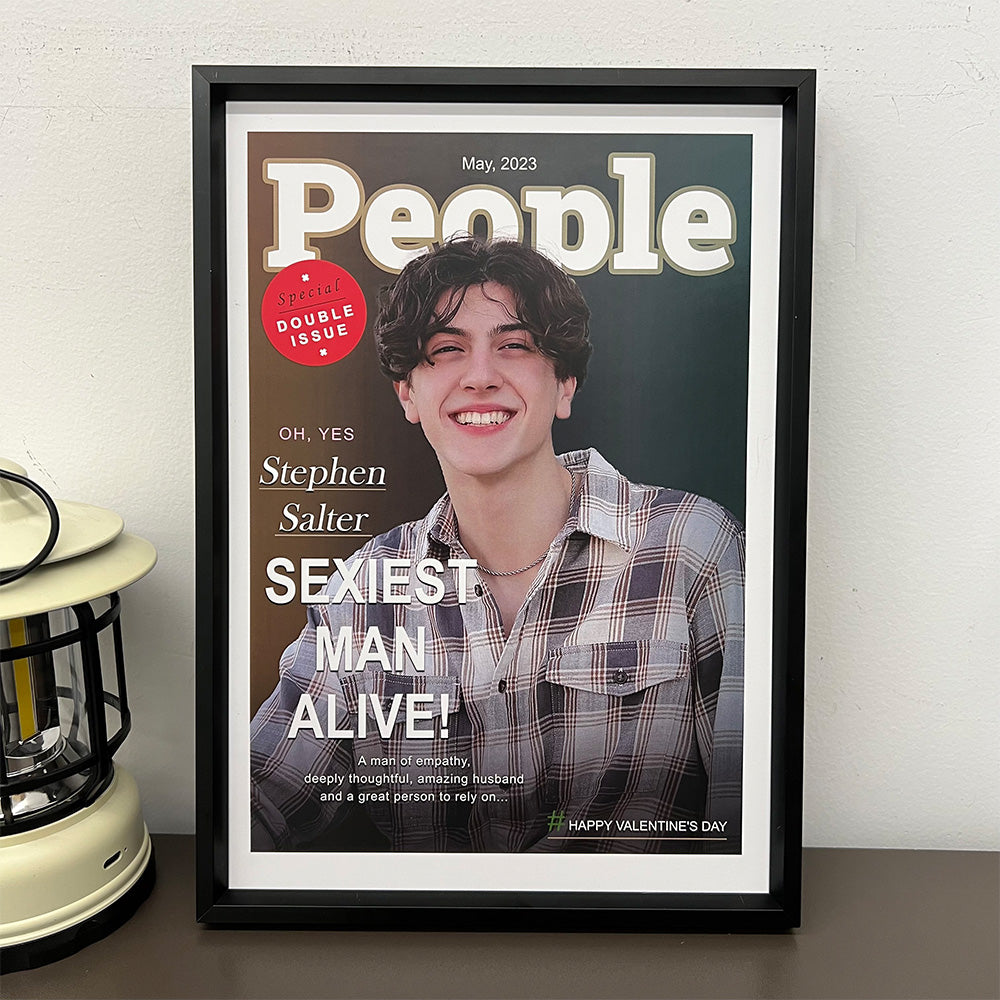 Custom People Magazine Cover Frame Anniversary Gift