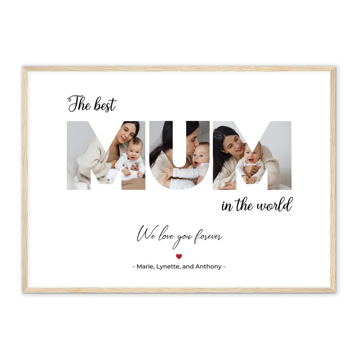 "The Best Mom in the World" - Personalised Poster