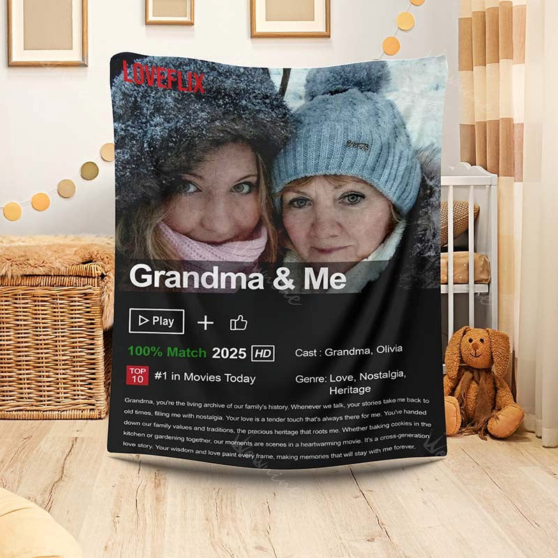 LOVEFLIX Custom Photo Blanket Besties Gift Fleece Blanket