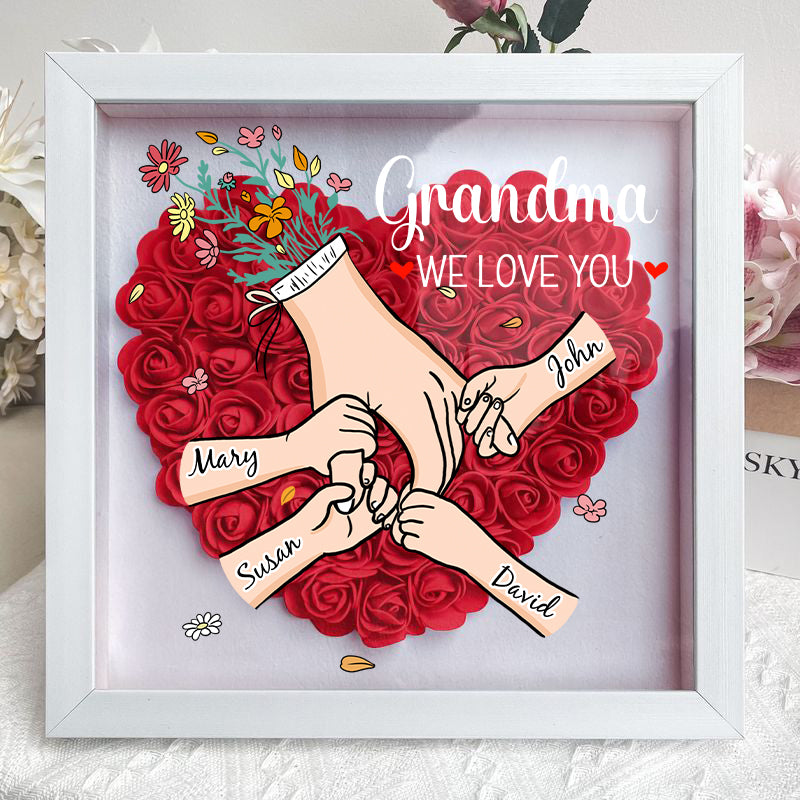 L'amour Familial Fleurit Pour Toujours – Boîte À Fleurs Personnalisée Pour Maman Et Grand-Mère Avec Noms
