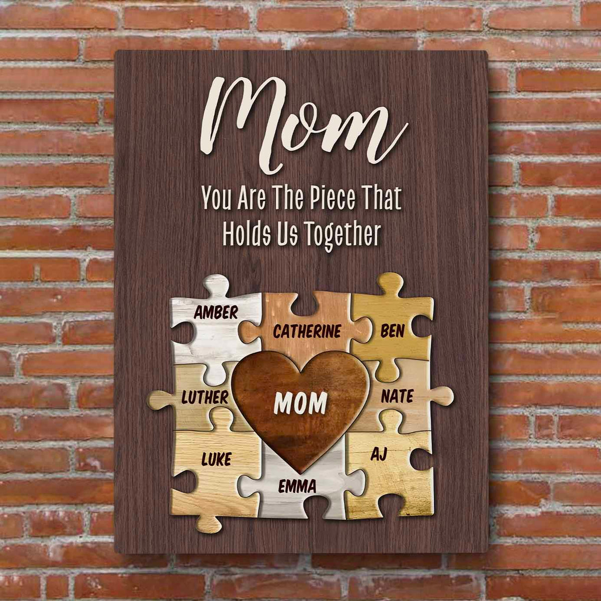 The Piece That Holds Us Together Puzzle Customizable Canvas