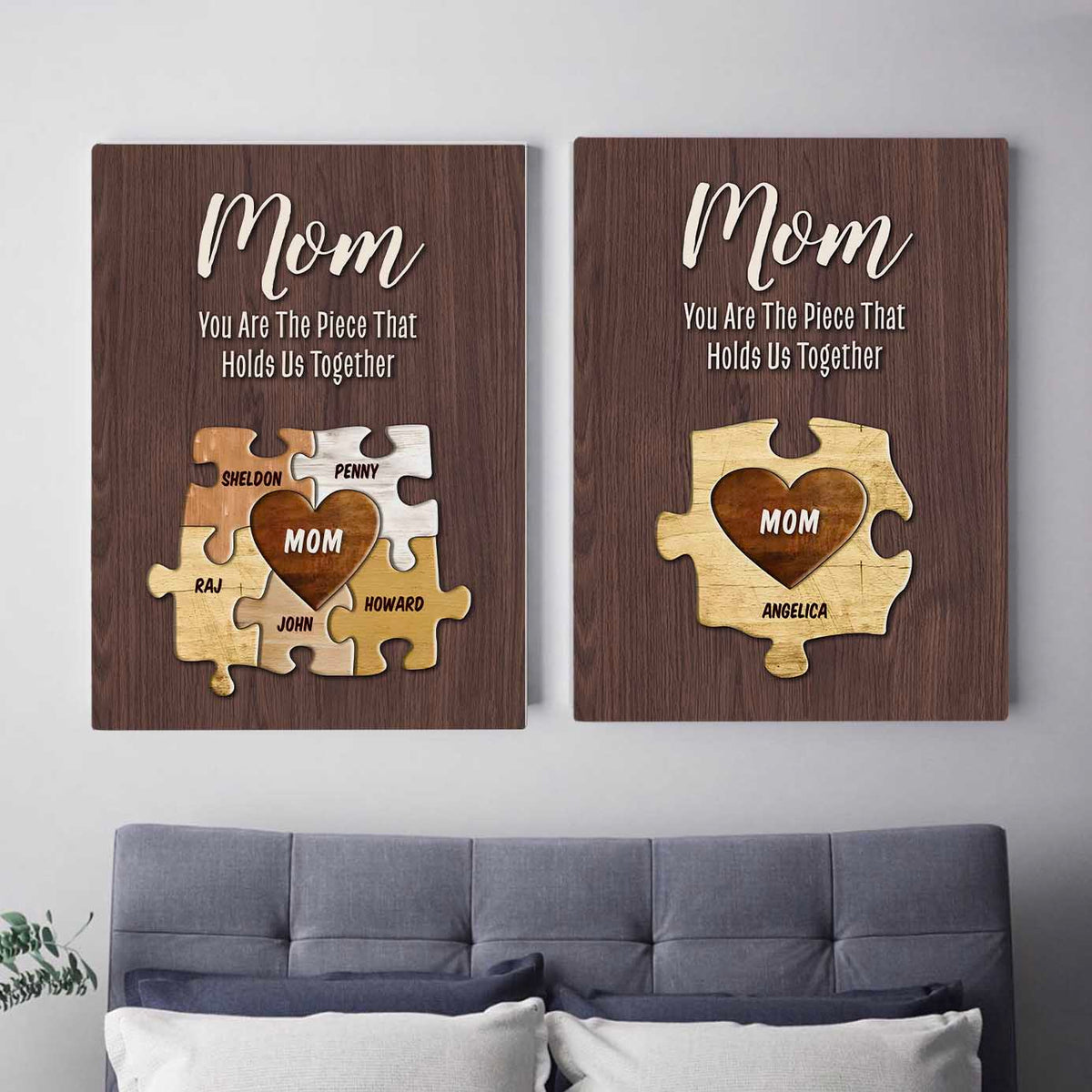 The Piece That Holds Us Together Puzzle Customizable Canvas