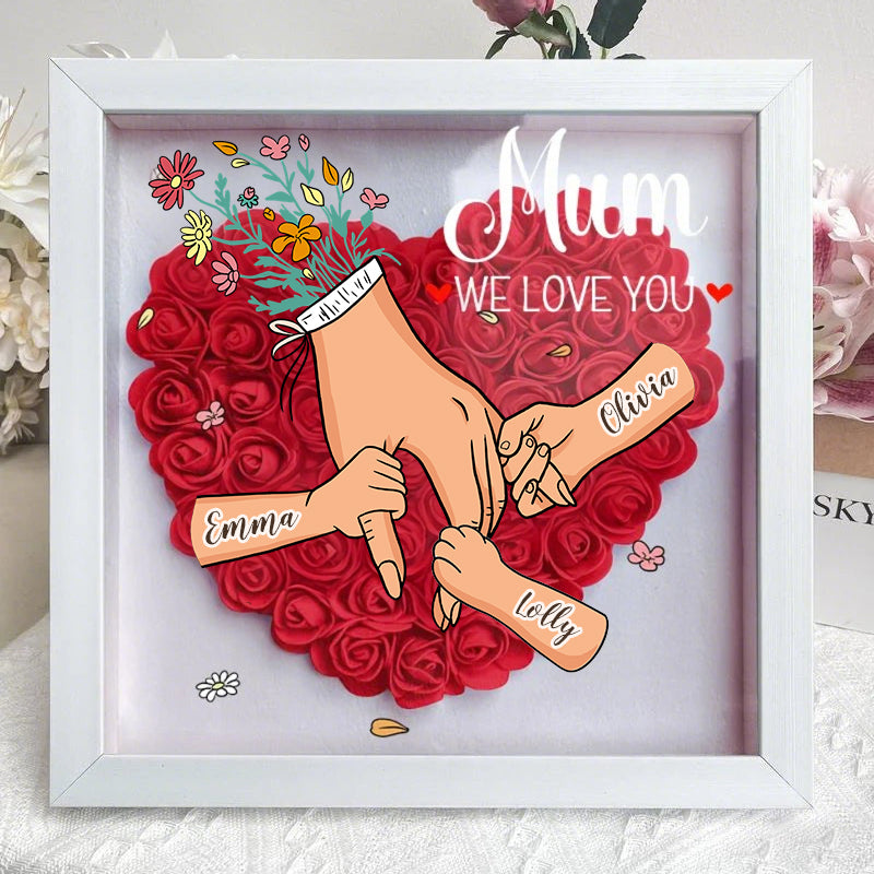 We Love You Mom Holding Hands With Children Pet Names, Mother's Day Memorial Gifts