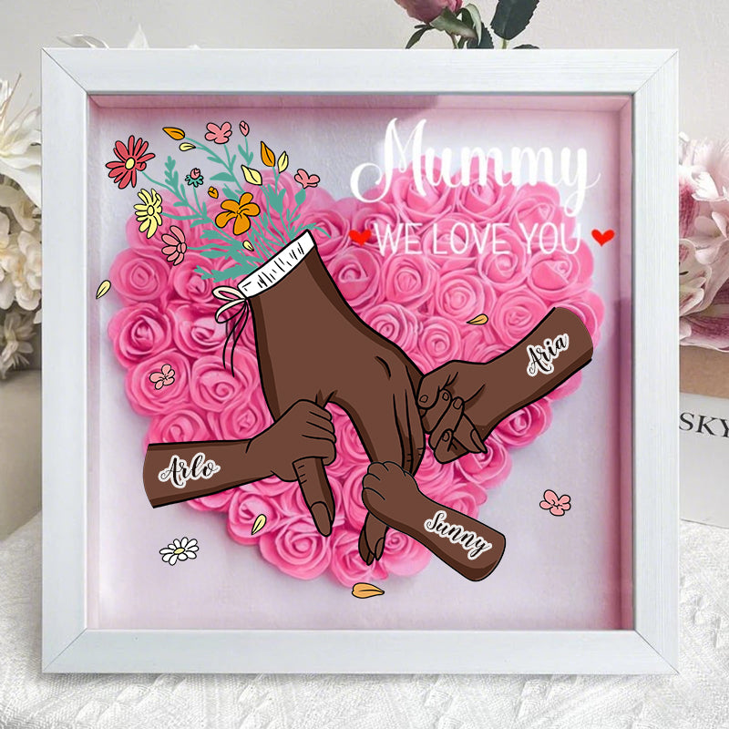 We Love You Mom Holding Hands With Children Pet Names, Mother's Day Memorial Gifts
