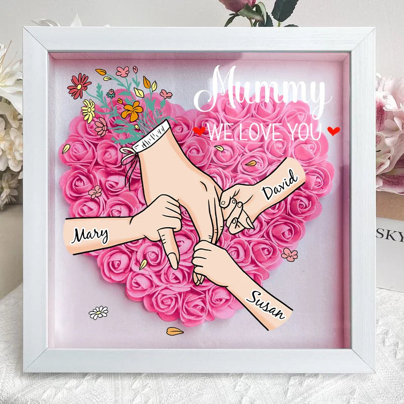 We Love You Mom Holding Hands With Children Pet Names, Mother's Day Memorial Gifts