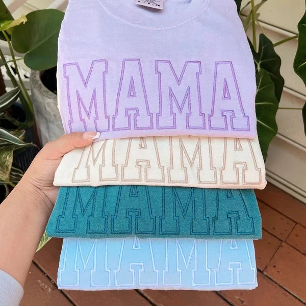 Custom Mom Embroidered Sweatshirt With Child's Name On The Sleeve Mother's Day Gift For Mom From Daughter