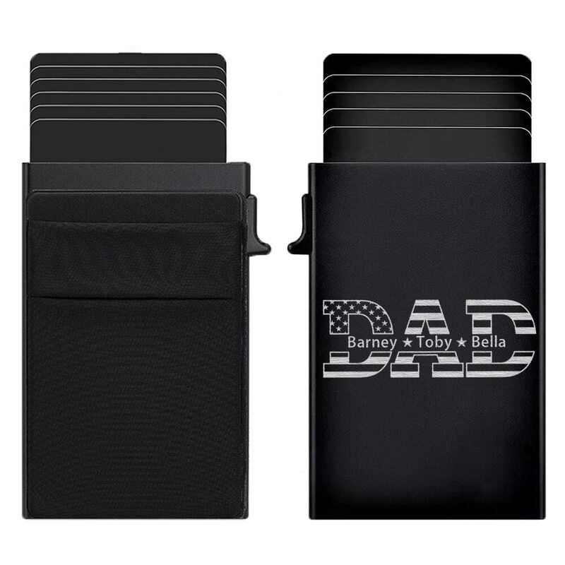 Personalized Pop-Up Card Holder Custom Name Set Number Gift For Best Dad