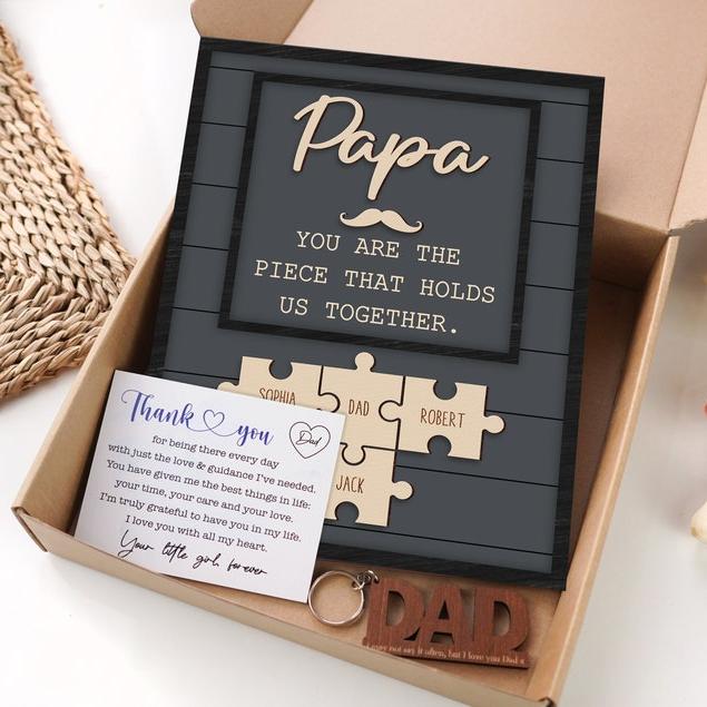 Personalized Gift For Dad, Family Gift, Wood Engraved Daddy Sign