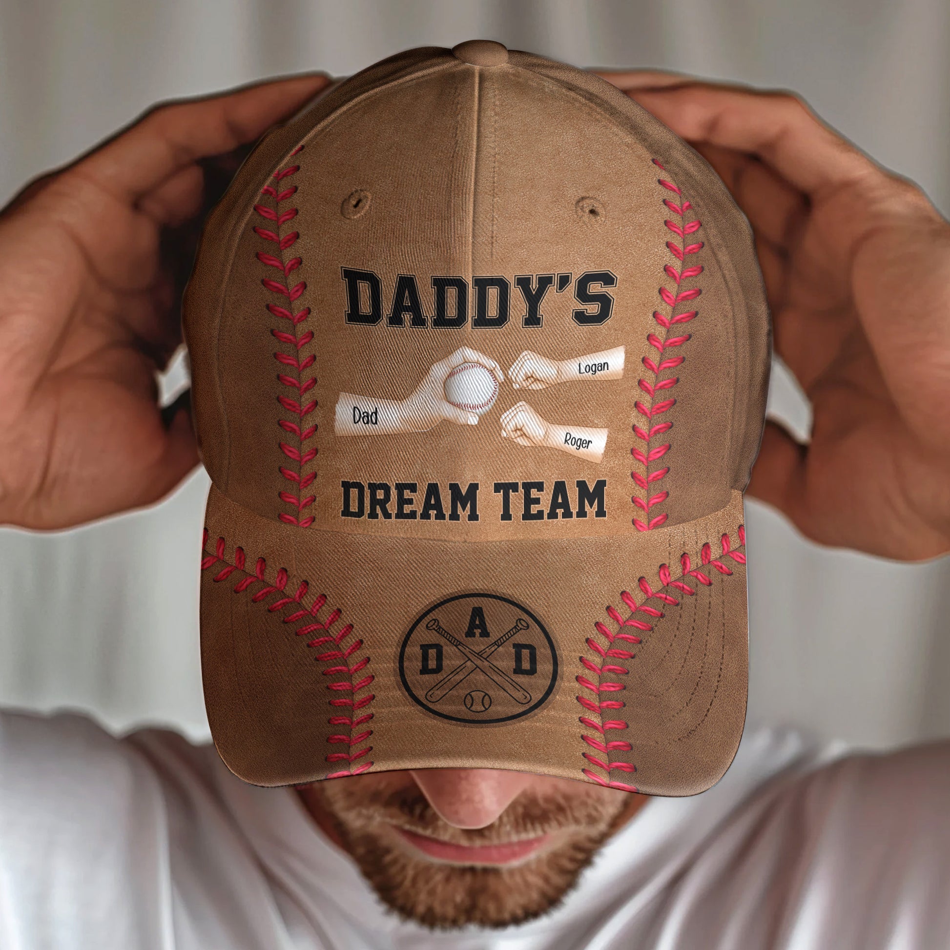 Daddy's Dream Team - Baseball Dad, Father's Day Gift - Personalized Classic Cap