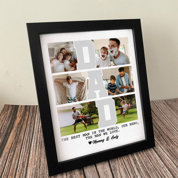 Custom Photo The Best Man In The World Father Picture Frame