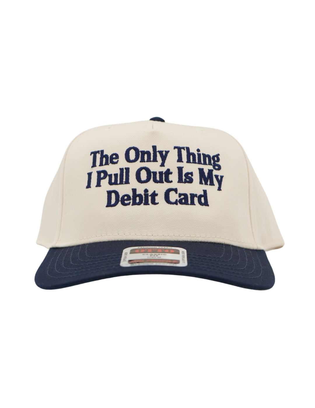 The Only Thing I Pull Out Is My Debit Card Embroidered Hat, Husbands Tab Funny Wife Credit Card