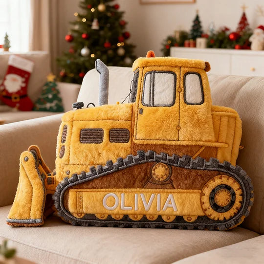 Personalized Cute Engineering Vehicle Design Pillow
