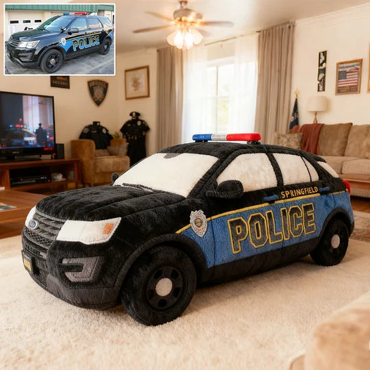 Police Car Personalized Photo Pillow