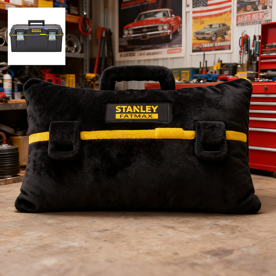 Custom Toolbox Pillow – Personalized Tool Box Decor for Gearheads & Garage Lovers