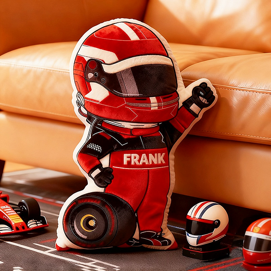 Personalized Racer and Tires Throw Pillow Custom Name Graphic 3D Print Design Cushion Gift for Racers and Racing Lovers