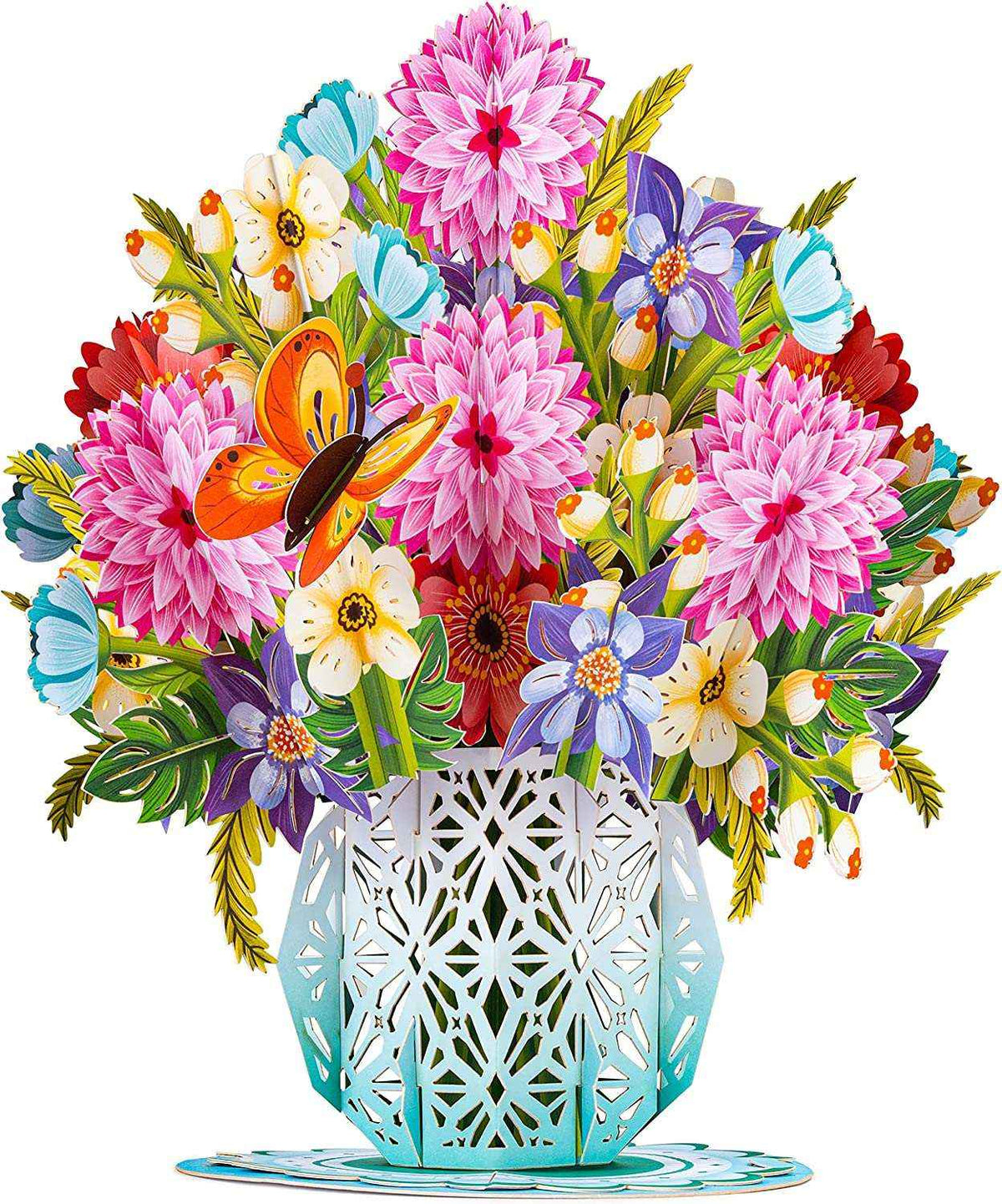 Spring Flower Bouquet Pop Up With Detachable Paper Flower