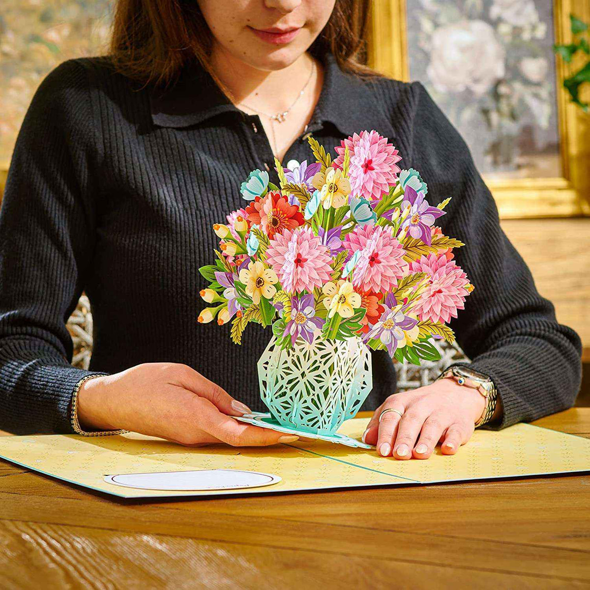 Spring Flower Bouquet Pop Up With Detachable Paper Flower