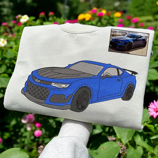 Custom Car Embroidered Crewneck & Hoodies – The Perfect Gift for Your Boyfriend or Husband!