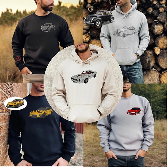 Custom Car Embroidered Shirt – Perfect Gift for Car Lovers and Couples, Dad! ! !