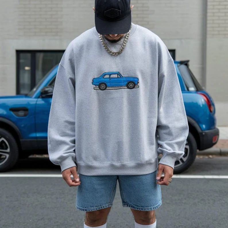 Custom Car Embroidered Sweatshirt Personalize With Your Multiple Favorite Rides